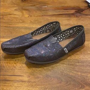 Black sparkly Toms - Brand New - NWOT